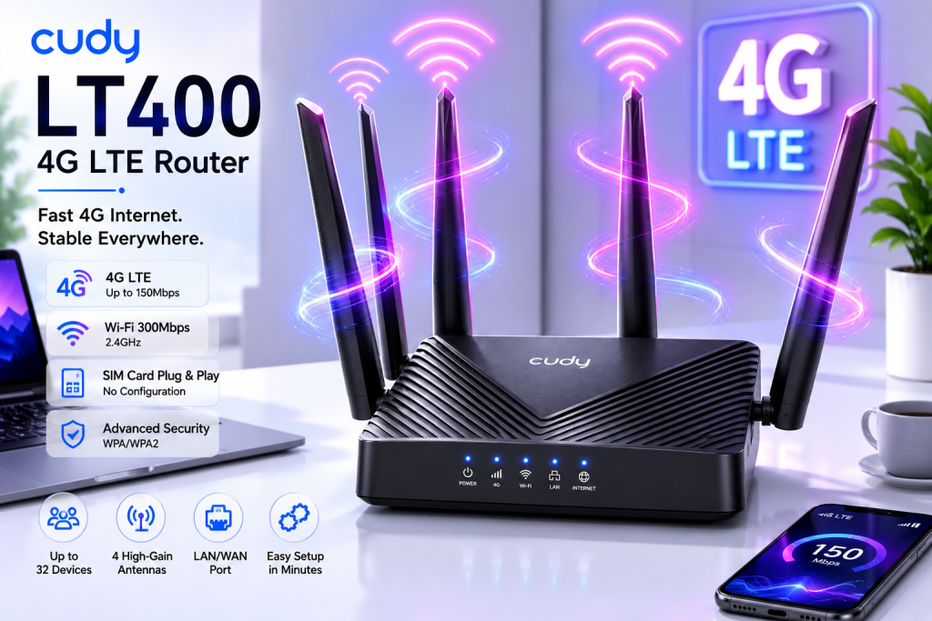 معرفی مودم Cudy LT400 4G LTE